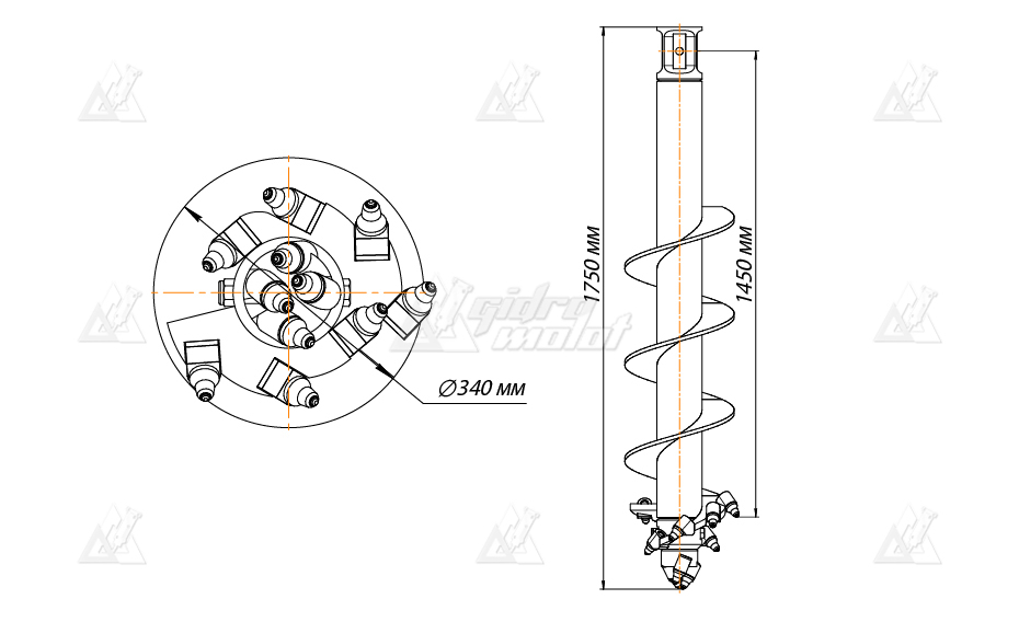 Шнекобур Impulse ШБКС-S6 (кат.3-6) D-350 картинка 638547