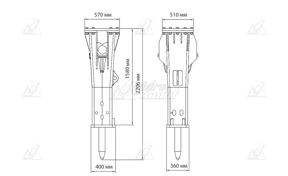 Гидромолот HammerMaster HM 140 картинка 423481